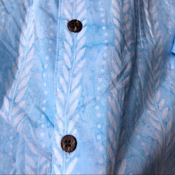 Saks Fifth Avenue Graphic Lightweight Cotton Shirt Button Front XL New - Picture 9 of 10